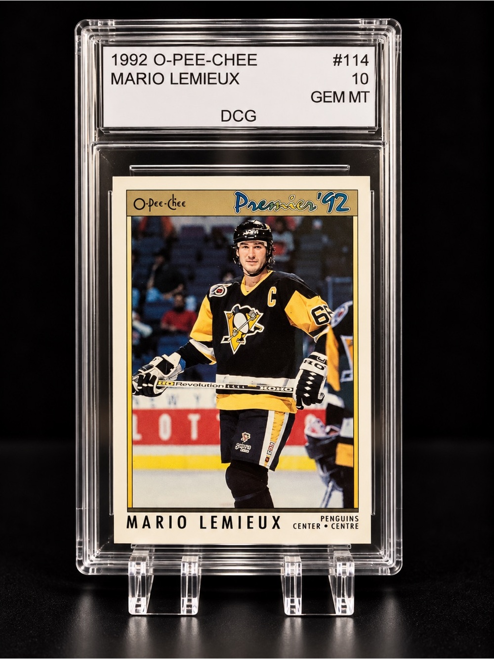 1992 O-Pee-Chee Mario Lemieux Hockey Card - Pittsburg Penguins